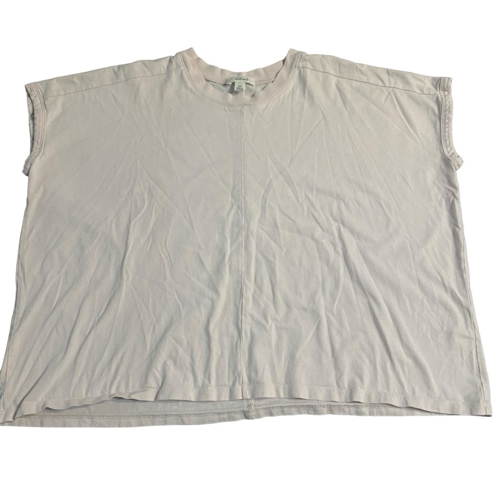 Wilfred Light Pink Boxy Oversized Short Sleeve 100% Cotton Blouse Top Size XXS